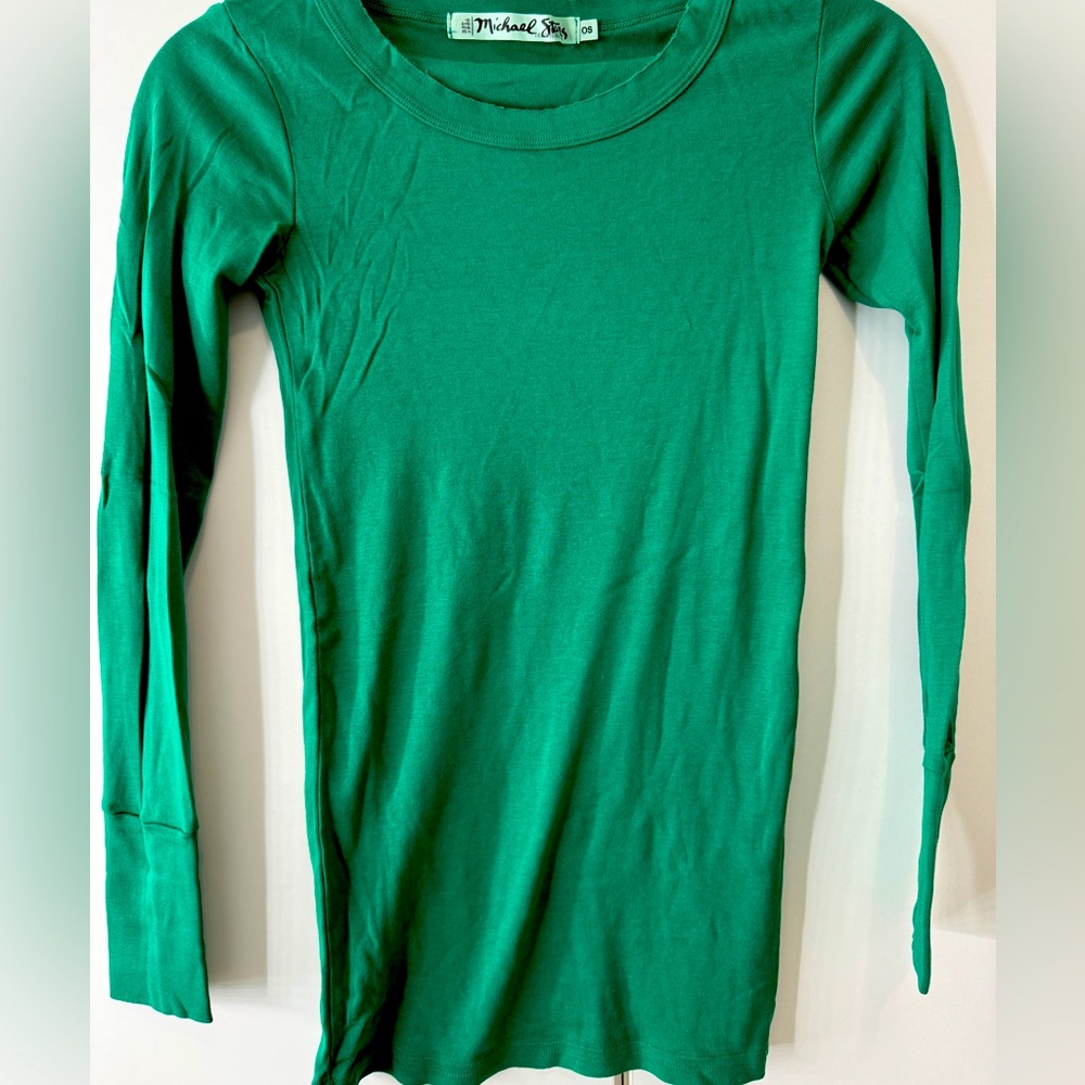 Michael Stars Long Sleeve T-Shirt in Kelly Green